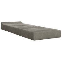 Vouwbare Bankbed Lichtgrijs 200 x 70 x 10 cm Fluweel 3