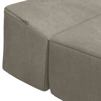 Vouwbare Bankbed Lichtgrijs 200 x 70 x 10 cm Fluweel 6
