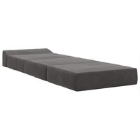 Vouwbare Bankbed Donkergrijs 200 x 70 x 10 cm Fluweel 3