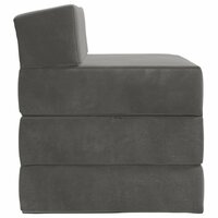 Vouwbare Bankbed Donkergrijs 200 x 70 x 10 cm Fluweel 4