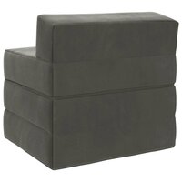 Vouwbare Bankbed Donkergrijs 200 x 70 x 10 cm Fluweel 5