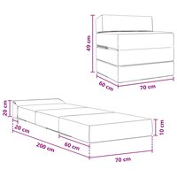 Vouwbare Bankbed Donkergrijs 200 x 70 x 10 cm Fluweel 10