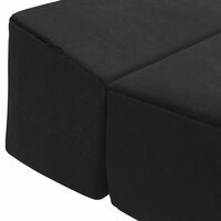 Vouwbare Bankbed Zwart 200 x 70 x 10 cm Fluweel 5