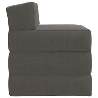 Vouwbare Bankbed Lichtgrijs 200 x 70 x 10 cm Katoen Stof 4