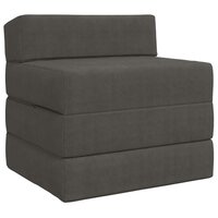 Vouwbare Bankbed Donkergrijs 200 x 70 x 10 cm Katoen Stof 2
