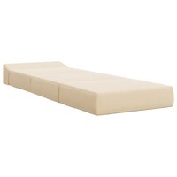 Vouwbare Bankbed Cr&egrave;mekleurig 200 x 70 x 10 cm Katoen Stof 3