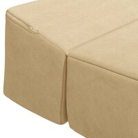 Vouwbare Bankbed Lichtgroen Grijs 200 x 70 x 10 cm Katoen Stof 6