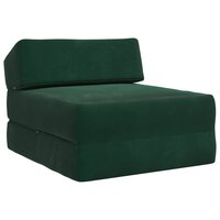 Vouwbare Bankbed Donkergroen 60 x 70 x 41 cm Stof 2
