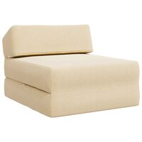 Vouwbare Bankbed Cr&egrave;mekleurig 60 x 70 x 41 cm Stof 2