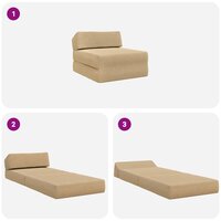 Vouwbare Bankbed Groen Grijs 60 x 70 x 41 cm Stof 8