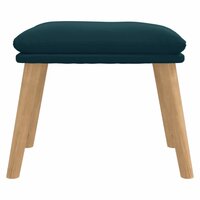 Voetenbank 45x29,5x35 cm fluweel blauw 3