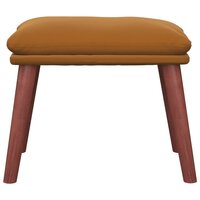 Voetenbank 45x29,5x35 cm fluweel bruin 3