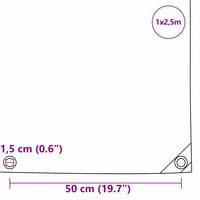 Zeil 650g / m&sup2; Oranje 1 x 2,5 m Canvas met PVC-coating 12