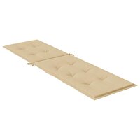 Terrasstoelkussen (75+105) x 50 x 4 cm stof gem&ecirc;leerd beige 4