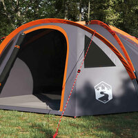 Camping Tent 4-persoons 308 x 268 x 130 cm Grijs en oranje 3