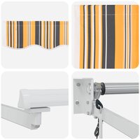 Elektrisch Uittrekbaar Zonnescherm Geel en Grijs 2,5 x 2 m 9