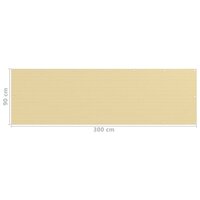 Balkonscherm 90x300 cm HDPE beige 5
