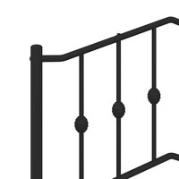 Bedframe met hoofdbord metaal zwart 100x190 cm 9
