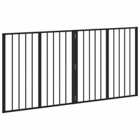 Hondenhek 2 pcs Zwart 80 x 80 cm Gegalvaniseerd staal 4