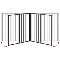 Hondenhek 2 pcs Zwart 80 x 80 cm Gegalvaniseerd staal 8