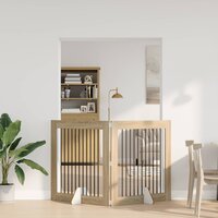Hondenhekje met standaards 2 pcs Sonoma Eiken 100 x 100 cm 3