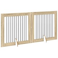 Hondenhekje met standaards 2 pcs Sonoma Eiken 100 x 100 cm 4