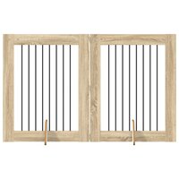 Hondenhekje met standaards 2 pcs Sonoma Eiken 80 x 100 cm 2