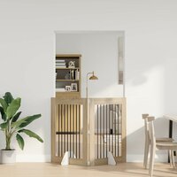 Hondenhekje met standaards 2 pcs Sonoma Eiken 80 x 100 cm 3