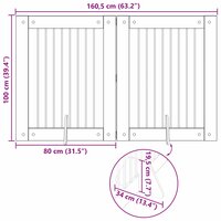 Hondenhekje met standaards 2 pcs Sonoma Eiken 80 x 100 cm 10