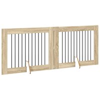 Hondenhekje met standaards 2 pcs Sonoma Eiken 100 x 80 cm 4