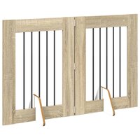 Hondenhekje met standaards 2 pcs Sonoma Eiken 60 x 80 cm 4