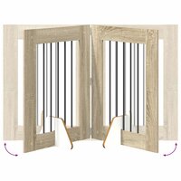Hondenhekje met standaards 2 pcs Sonoma Eiken 60 x 80 cm 8
