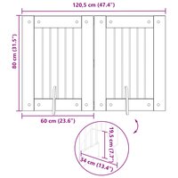 Hondenhekje met standaards 2 pcs Sonoma Eiken 60 x 80 cm 10