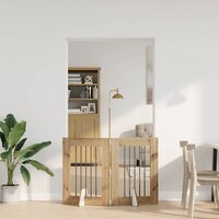Hondenhekje met standaards 2 pcs Artisanaal eiken 60 x 80 cm 3
