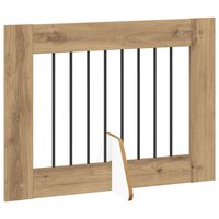 Hondenhekje met standaards 2 pcs Artisanaal eiken 80 x 60 cm 5