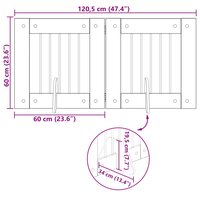 Hondenhekje met standaards 2 pcs Sonoma Eiken 60 x 60 cm 10
