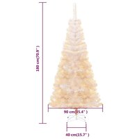 Kunstkerstboom met iriserende uiteinden 180 cm PVC wit 8