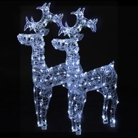 Kerstversiering rendier 2 st 60x16x100 cm acryl 2