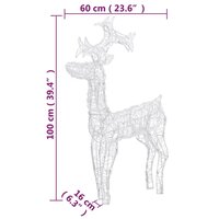 Kerstversiering rendier 2 st 60x16x100 cm acryl 9