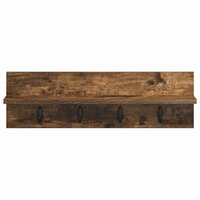 Wandgemonteerde kapstok Gerookt eiken 60 x 10,5 x 18 cm 5