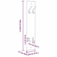 Wandgemonteerde kapstok Beton Grijs 20 x 1,5 x 100 cm 10