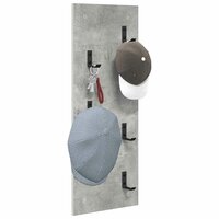 Wandgemonteerde kapstok met opslag Beton Grijs 30 x 1,5 x 80 cm 3