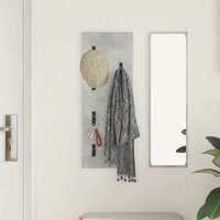 Wandgemonteerde kapstok met opslag Beton Grijs 30 x 1,5 x 80 cm 4