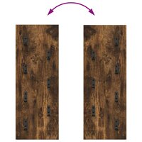 Wandgemonteerde kapstok Gerookt eiken 30 x 1,5 x 80 cm 9