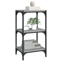 Boekenkast 40x33x70,5 cm hout en staal grijs sonoma eikenkleur 4