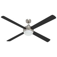 Plafondventilator met licht en afstandsbediening &Oslash; 130 cm Zwart 3