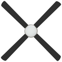 Plafondventilator met licht en afstandsbediening &Oslash; 130 cm Zwart 4