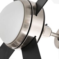 Plafondventilator met licht en afstandsbediening &Oslash; 130 cm Zwart 8