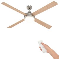Plafondventilator met licht en afstandsbediening &Oslash; 130 cm 2