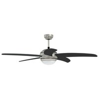 Plafondventilator met licht en afstandsbediening &Oslash; 130 cm Zwart 4